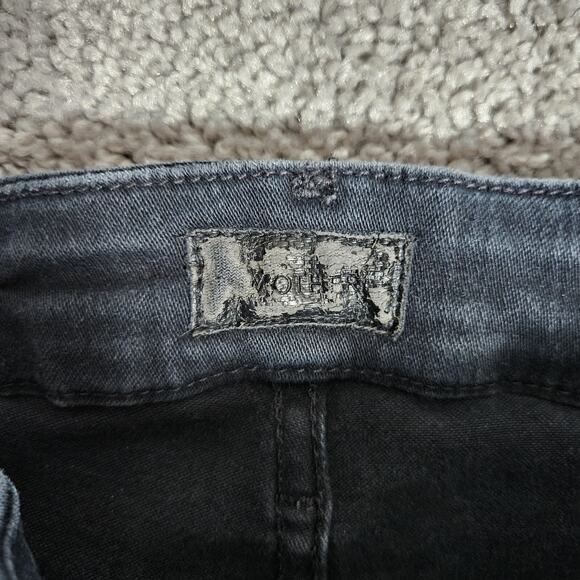 Mother High Waisted Looker Ankle Jeans Women 24x26 Black Bird Wash Super Skinny - Picture 4 of 11